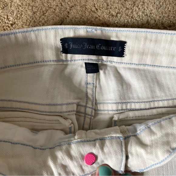 ✨VINTAGE Juicy Jean Couture Cream Relaxed Skinny - Picture 6 of 8